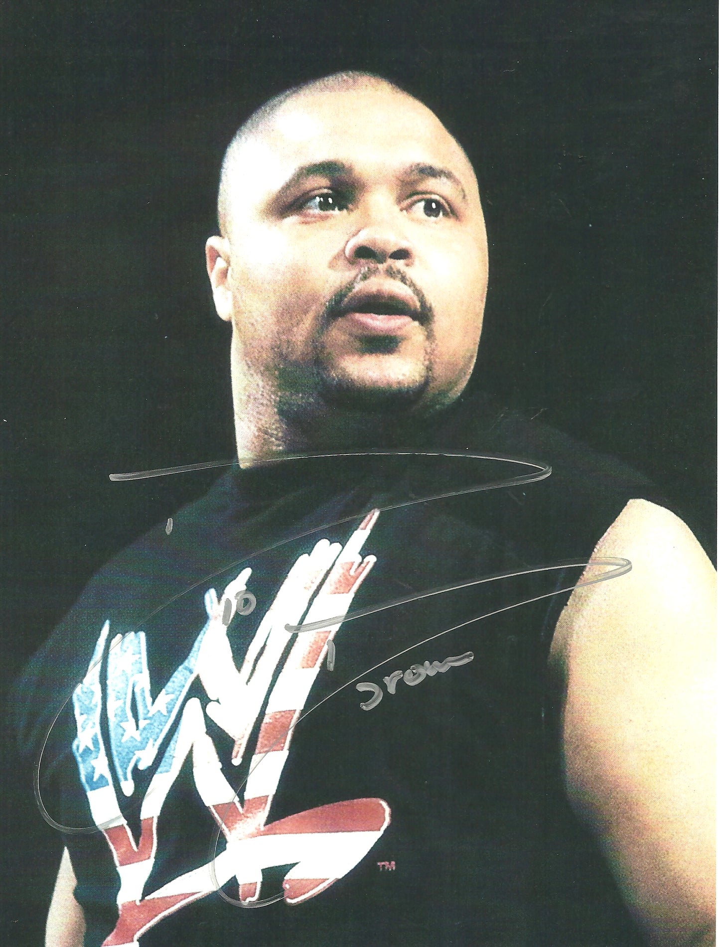 M289  Dlo Brown Autographed Wrestling Photo w/COA