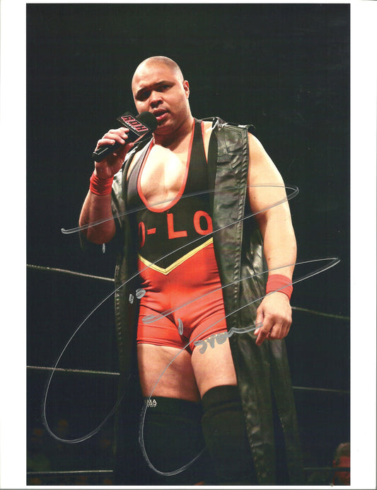 M290  Dlo Brown Autographed Wrestling Photo w/COA