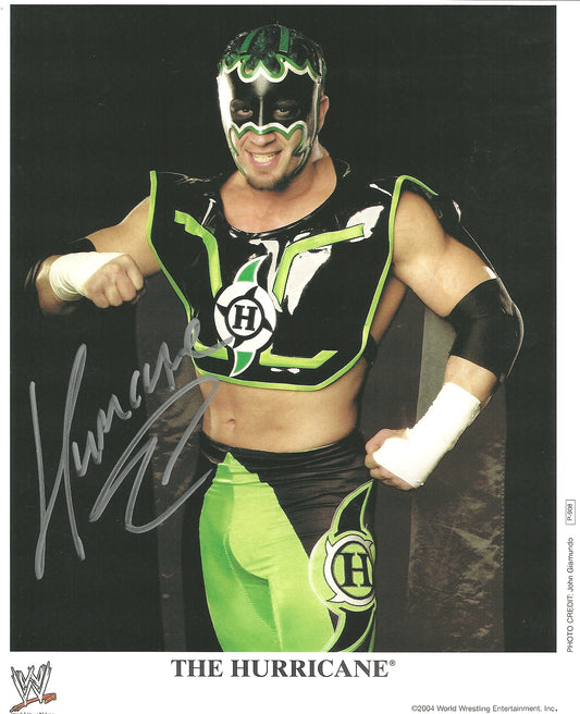 M292  The Hurricane  Autographed Wrestling Photo w/COA