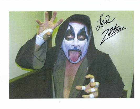 M3051  Lord Zolton Autographed Wrestling Photo w/COA