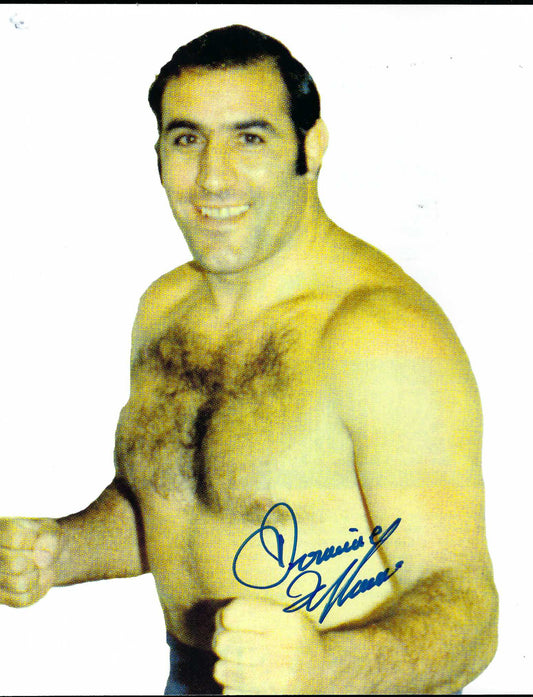 M3055  Dominic DeNucci  ( Deceased ) Autographed Wrestling Photo w/COA