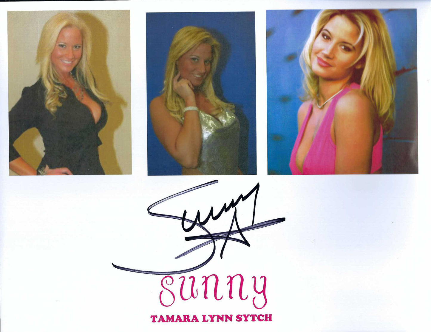 M3076  Sunny Autographed Wrestling Photo w/COA