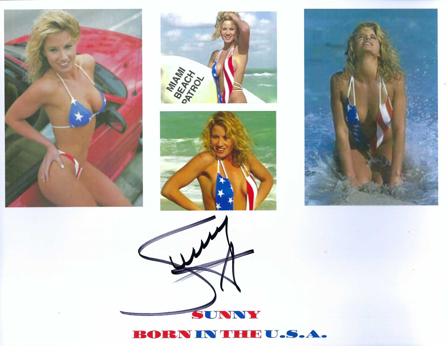 M3078  Sunny Autographed Wrestling Photo w/COA