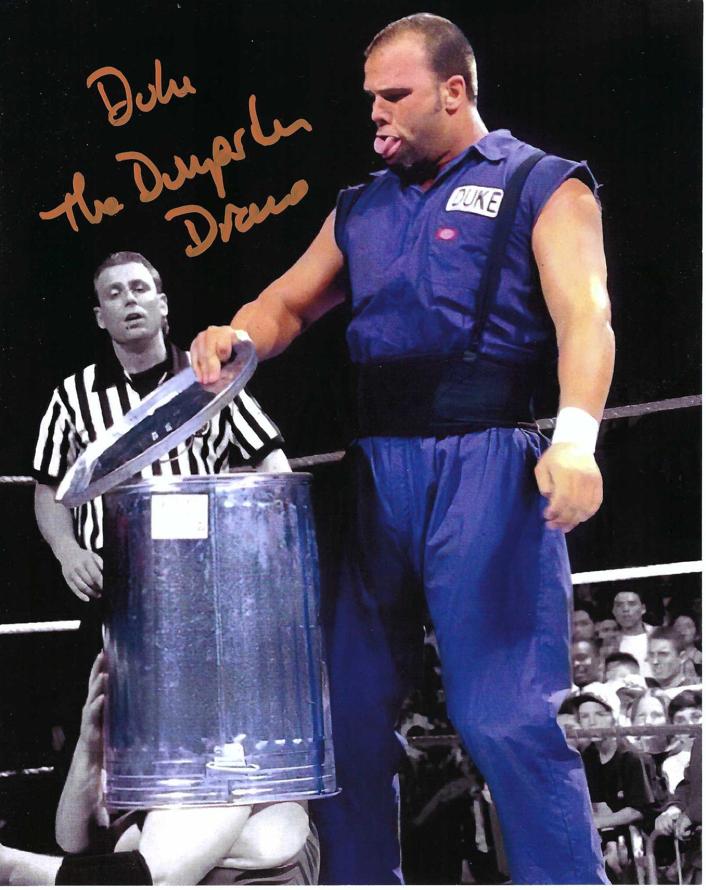 M3083  Duke the Dumpster Droese Autographed Wrestling Photo w/COA