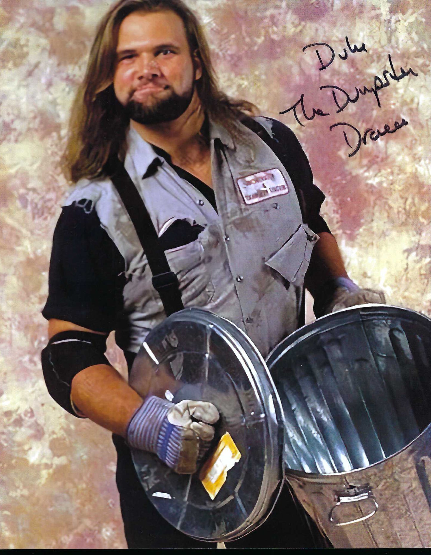 M3085  Duke the Dumpster Droese Autographed Wrestling Photo w/COA