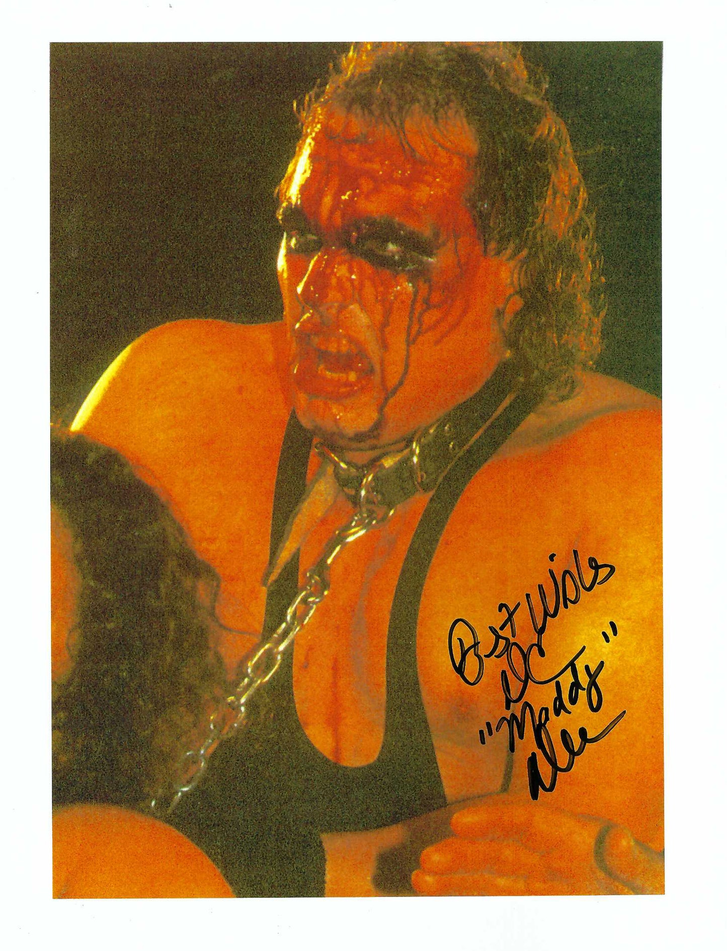 M3086  D.C. Drake Autographed Wrestling Photo w/COA