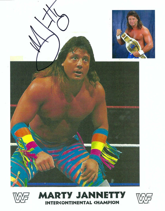 M3091  Marty Jannetty Signed Wrestling Photo w/COA