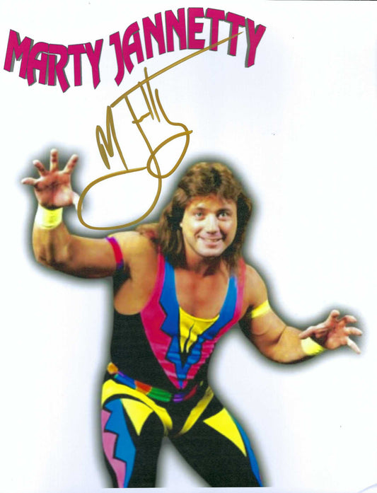 M3093  Marty Jannetty Signed Wrestling Photo w/COA