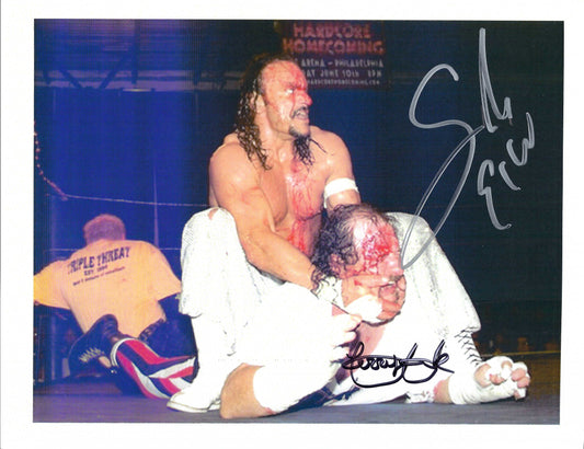 M3111  Sabu vs Terry Funk  Autographed 8x10 Wrestling Photo w/COA