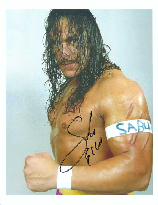 M3115  Sabu Autographed 8x10 Wrestling Photo w/COA