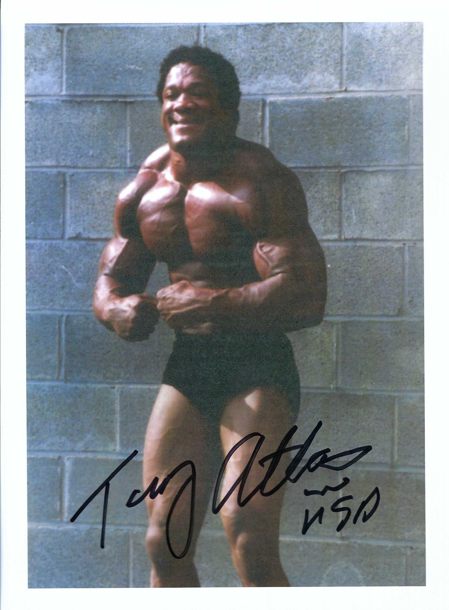 M3124  Tony " Mr. USA " Atlas Autographed 8X10 Wrestling Photo w/COA