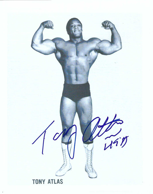 M3125  Tony " Mr. USA " Atlas Autographed 8X10 Wrestling Photo w/COA