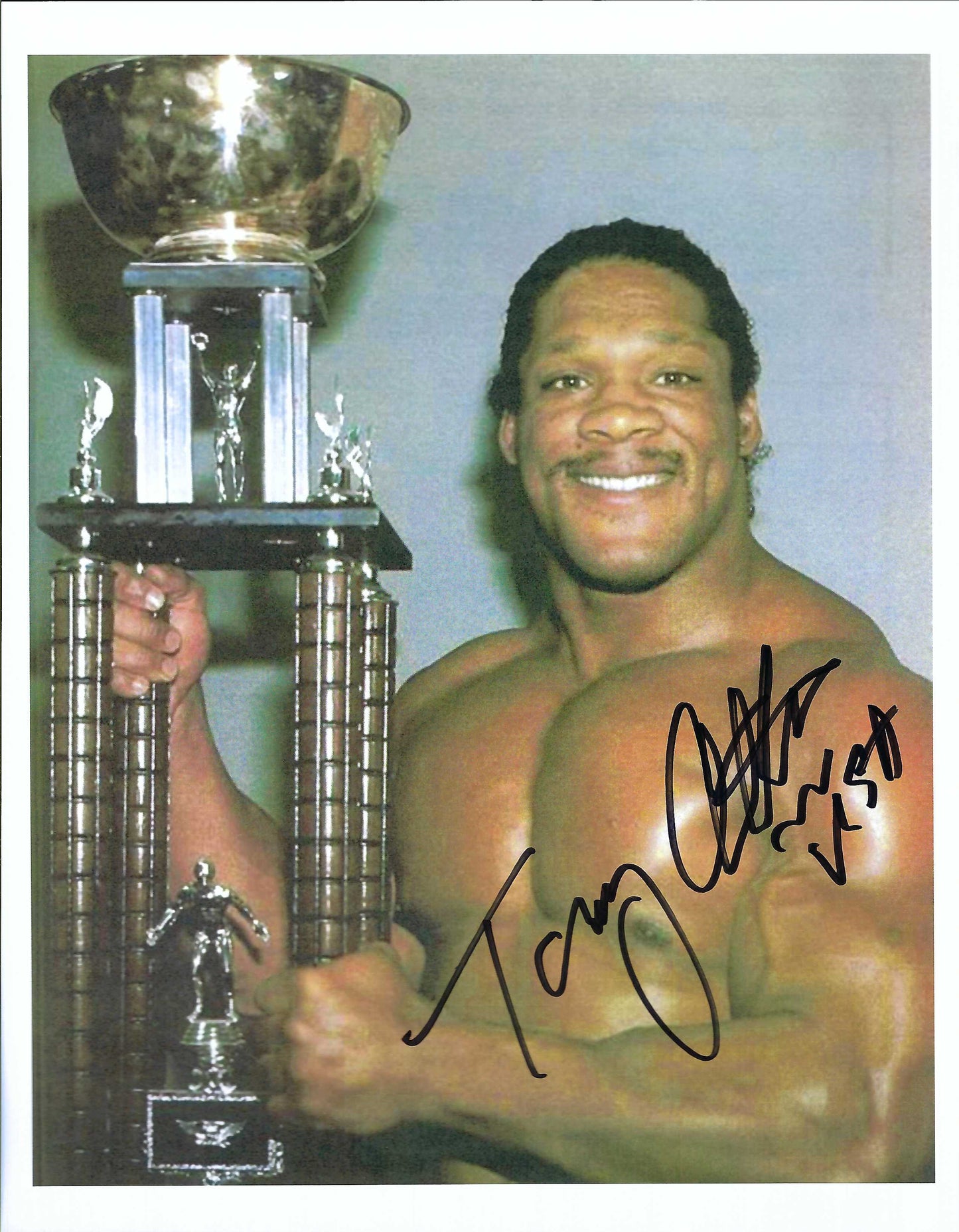 M3126  Tony " Mr. USA " Atlas Autographed 8X10 Wrestling Photo w/COA