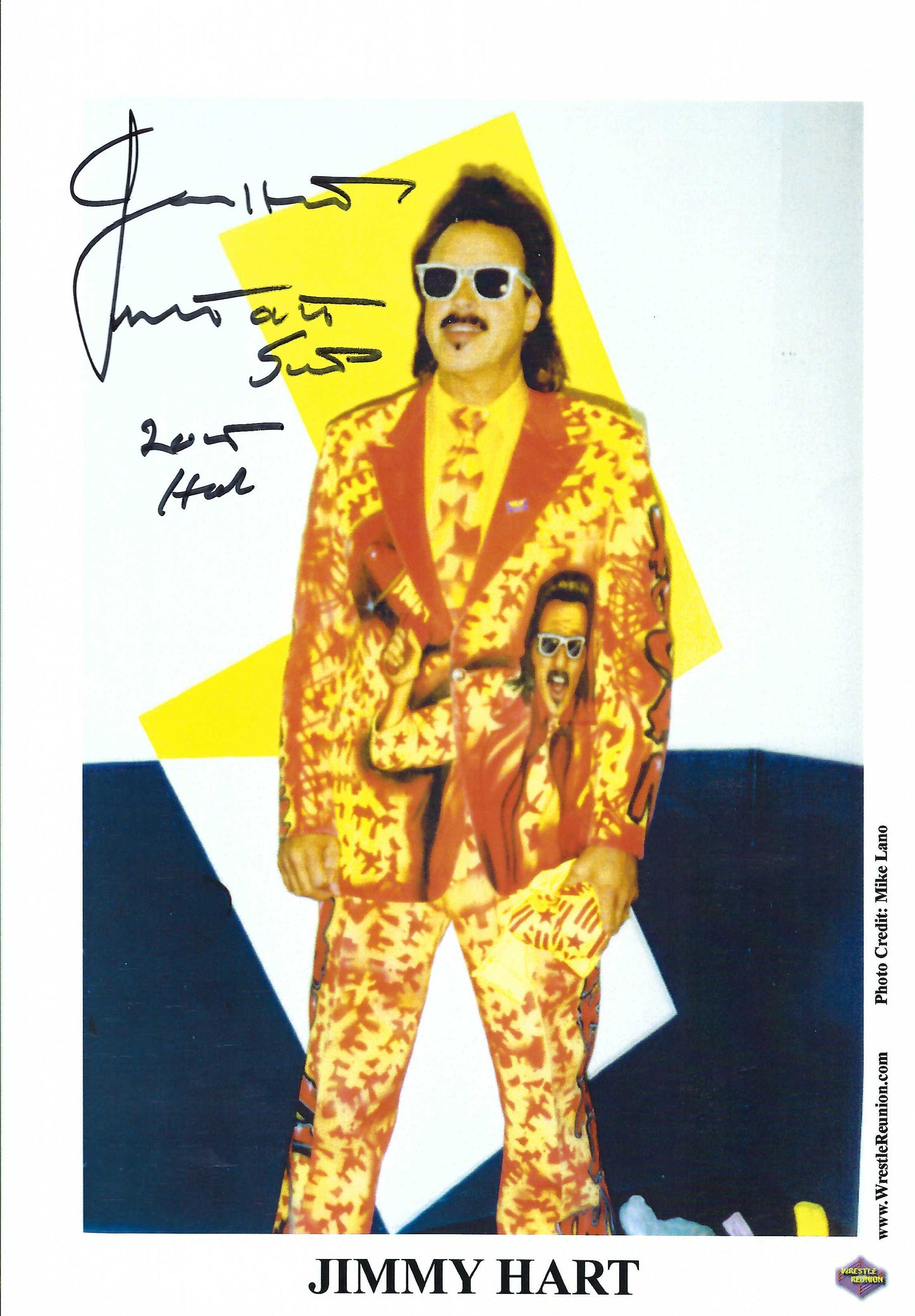 M3143  The Mouth of the South Jimmy Hart   Autographed Wrestling Photo w/COA