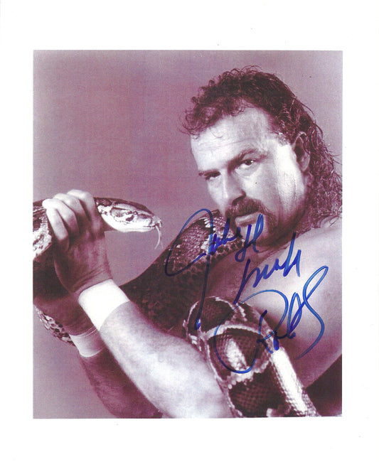 M331  Jake the Snake Roberts  Autographed Wrestling Photo w/COA