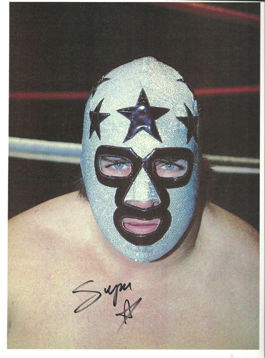 M338  Masked Superstar Autographed Wrestling Photo w/COA