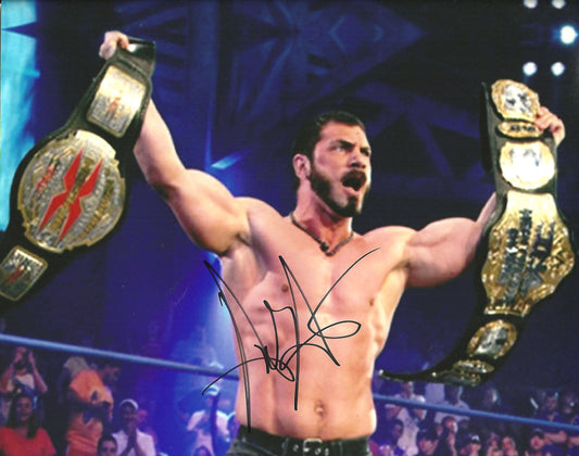 M352  Austin Aries Autographed Wrestling Photo w/COA