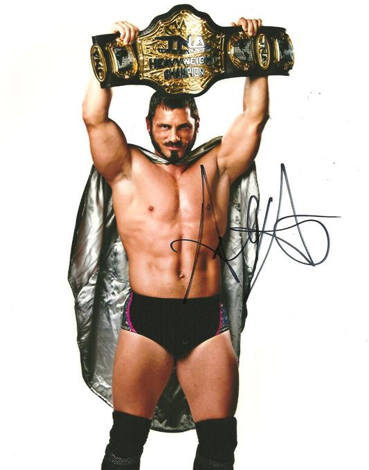 M353  Austin Aries Autographed Wrestling Photo w/COA