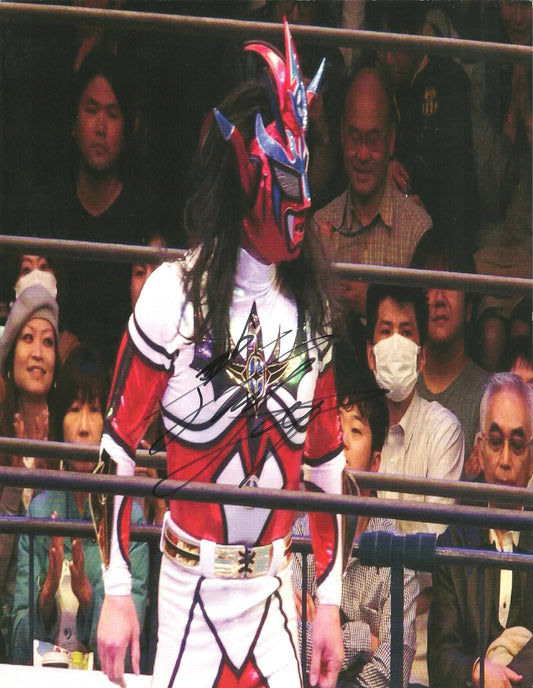 M361  Jushin Thunder Liger Autographed Wrestling Photo w/COA