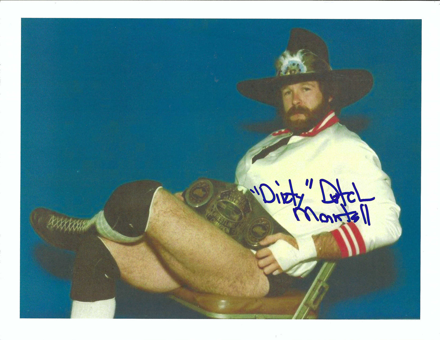 M3679  Dirty Dutch  Mantel  Autographed Wrestling Photo w/COA