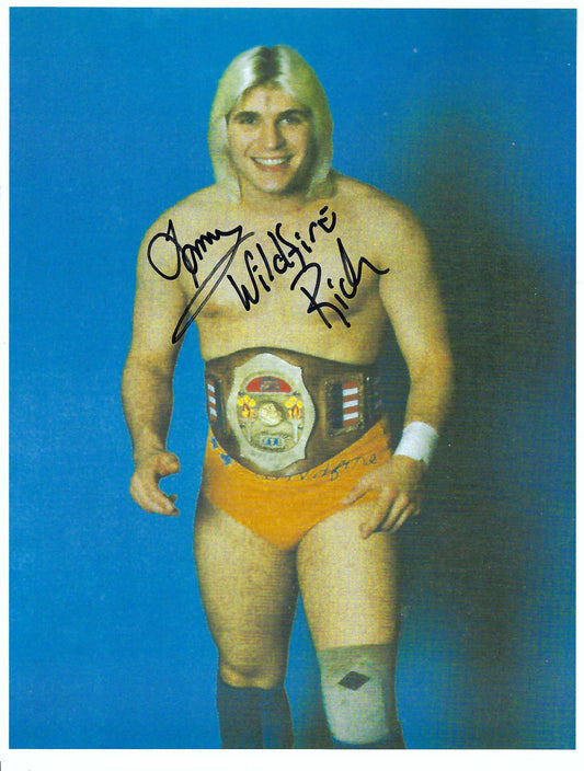 M3681 Wildfire Tommy Rich Autographed Wrestling Photo w/COA