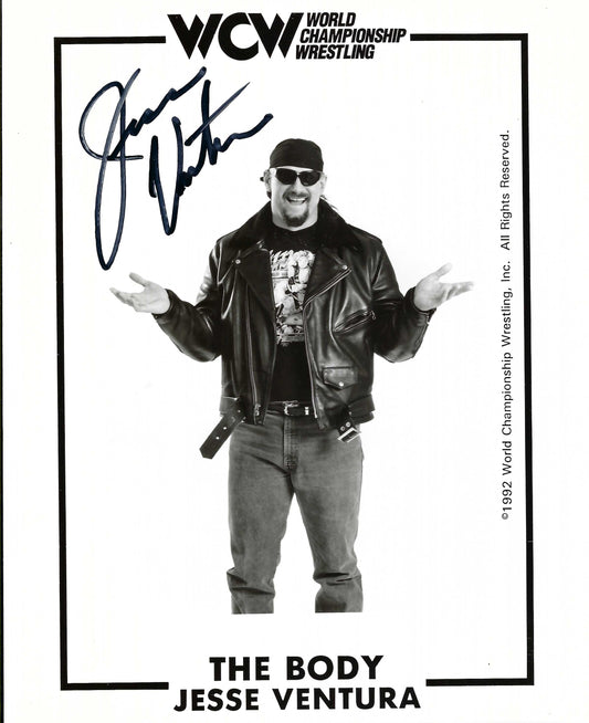 m3683  Jesse the Body Ventura Autographed Wrestling Photo w/COA