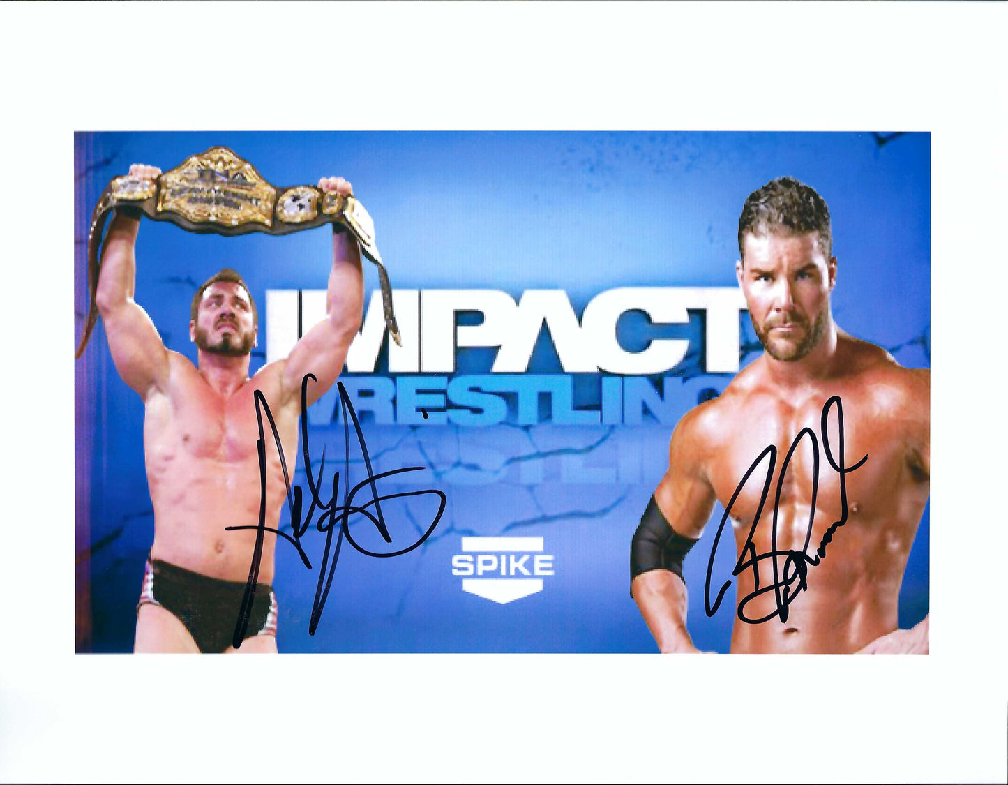 M380  Bobby Roode Austin Aries Autographed Wrestling Photo w/COA