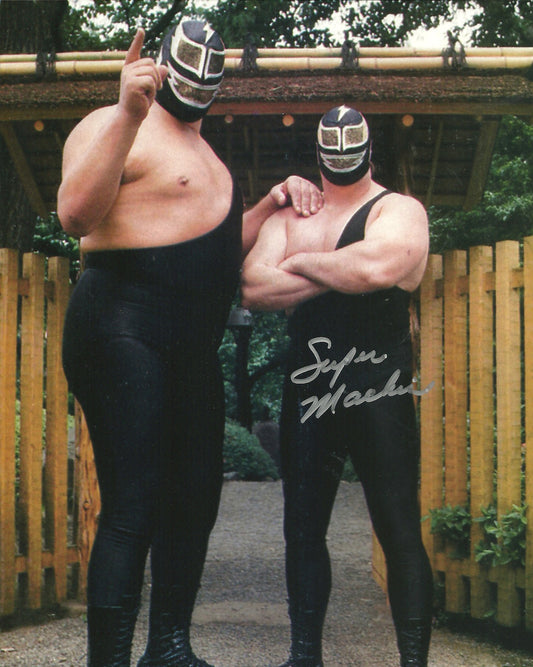 M383  Super Machine  Autographed Wrestling Photo w/COA