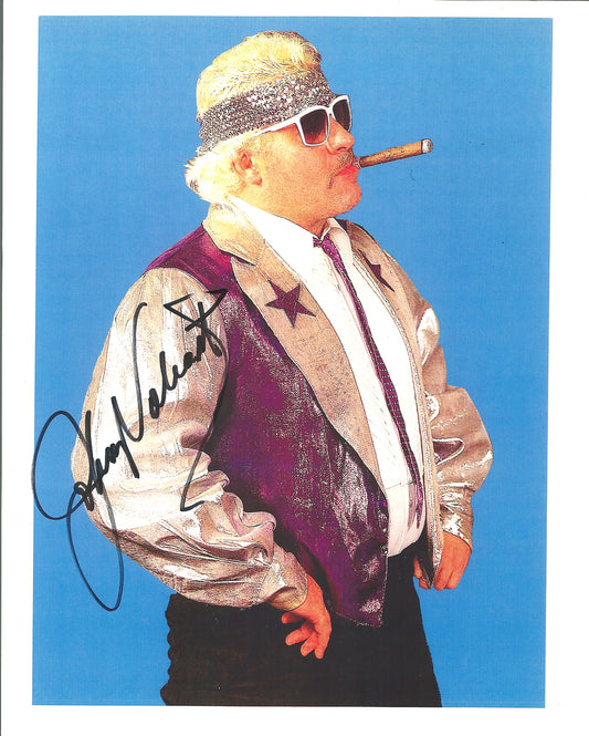 M399  Luscious Johnny Valiant  ( Deceased ) Autographed Wrestling Photo w/COA