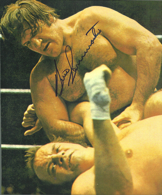 M428  The Living Legend Bruno Sammartino ( Deceased )  Autographed Wrestling Photo w/COA