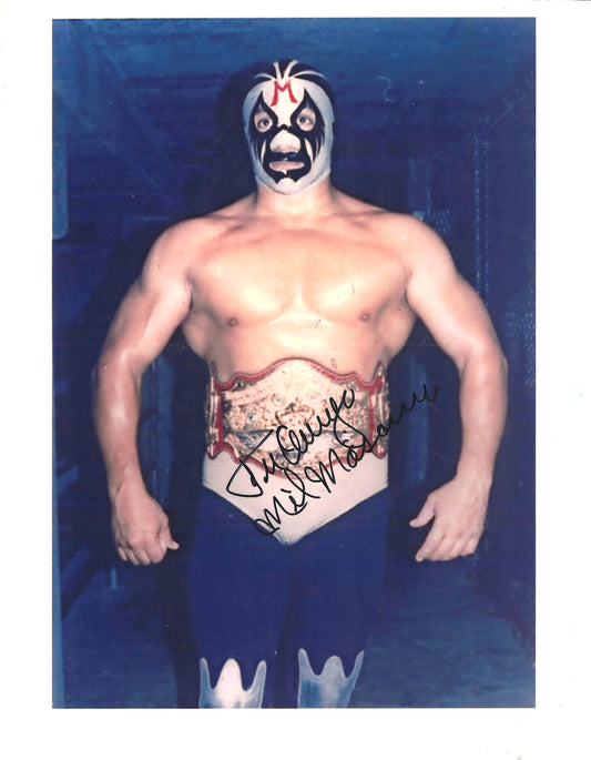 M430  Mil Mascaras  Autographed Wrestling Photo w/COA