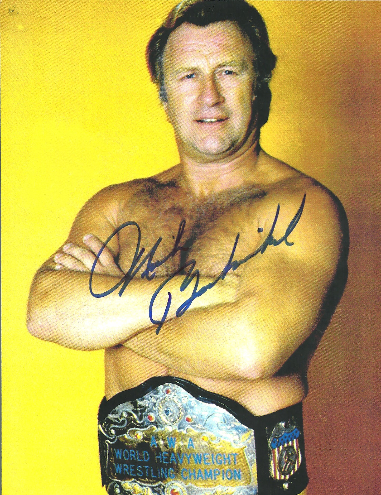 M436  Nick Bockwinkle ( Deceased ) Autographed Wrestling Photo w/COA