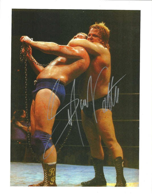 M438 Greg the Hammer Valentine Autographed Wrestling Photo w/COA