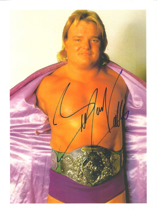 M440  Greg the Hammer Valentine Autographed Wrestling Photo w/COA