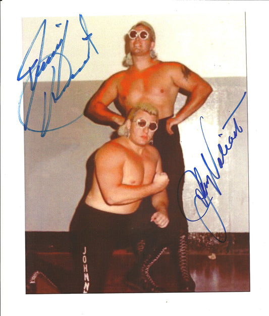M444 The Valiant Brothers ( Johnny Deceased ) Autographed Wrestling Photo w/COA