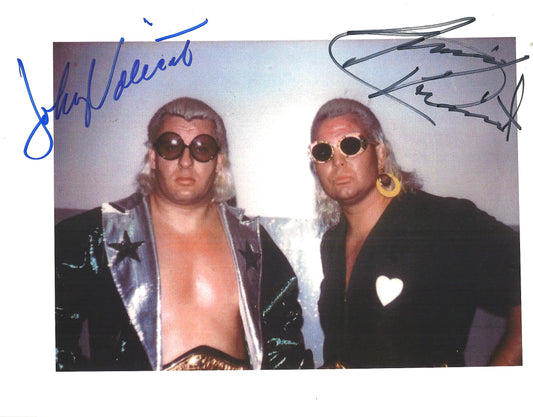 M447  The Valiant Brothers ( Johnny Deceased ) Autographed Wrestling Photo w/COA