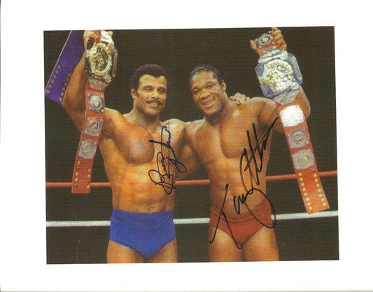 M451  Tony Atlas  Rocky Johnson ( Deceased )Autographed Wrestling Photo w/COA