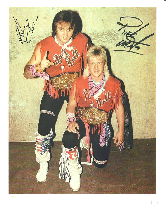 M458  Rock and Roll Express Autographed Wrestling Photo w/COA