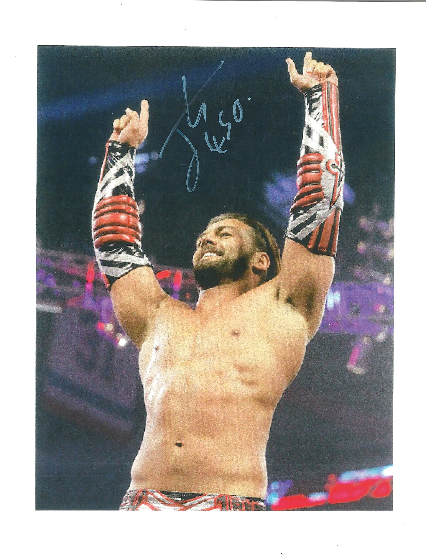 M476  Justin Gabriel Autographed Wrestling Photo w/COA