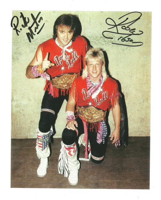 M497  Rock and Roll Express Autographed Wrestling Photo w/COA