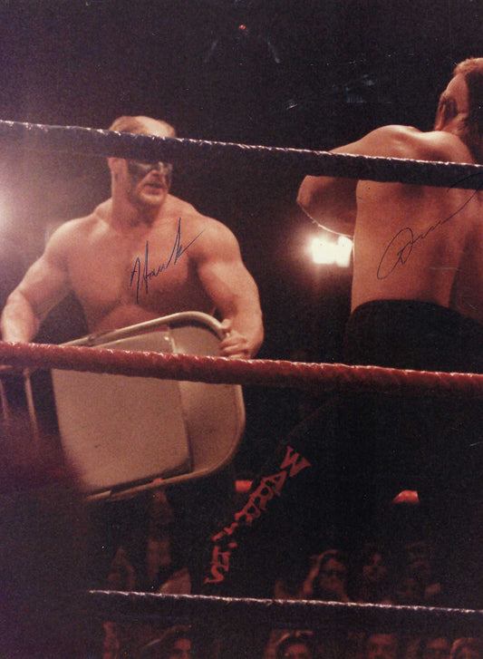 RW1  Road Warriors Hawk and Animal ( Both Deceased ) Autographed 8x10 Wrestling Photo w/COA