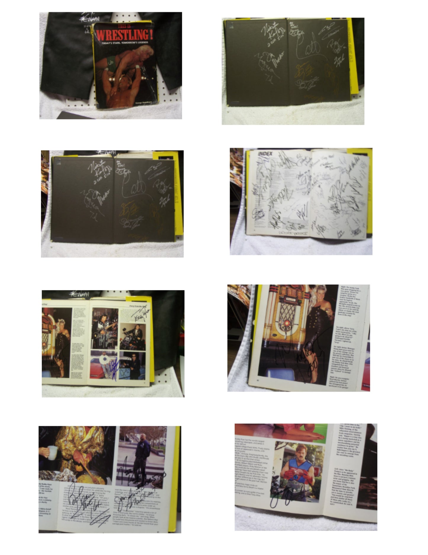 TIW1  This is Wrestling Autographed Book signed by over 200 many Deceased Featuring The Ultimate Warrior (Deceased ) The Undertaker w/COA