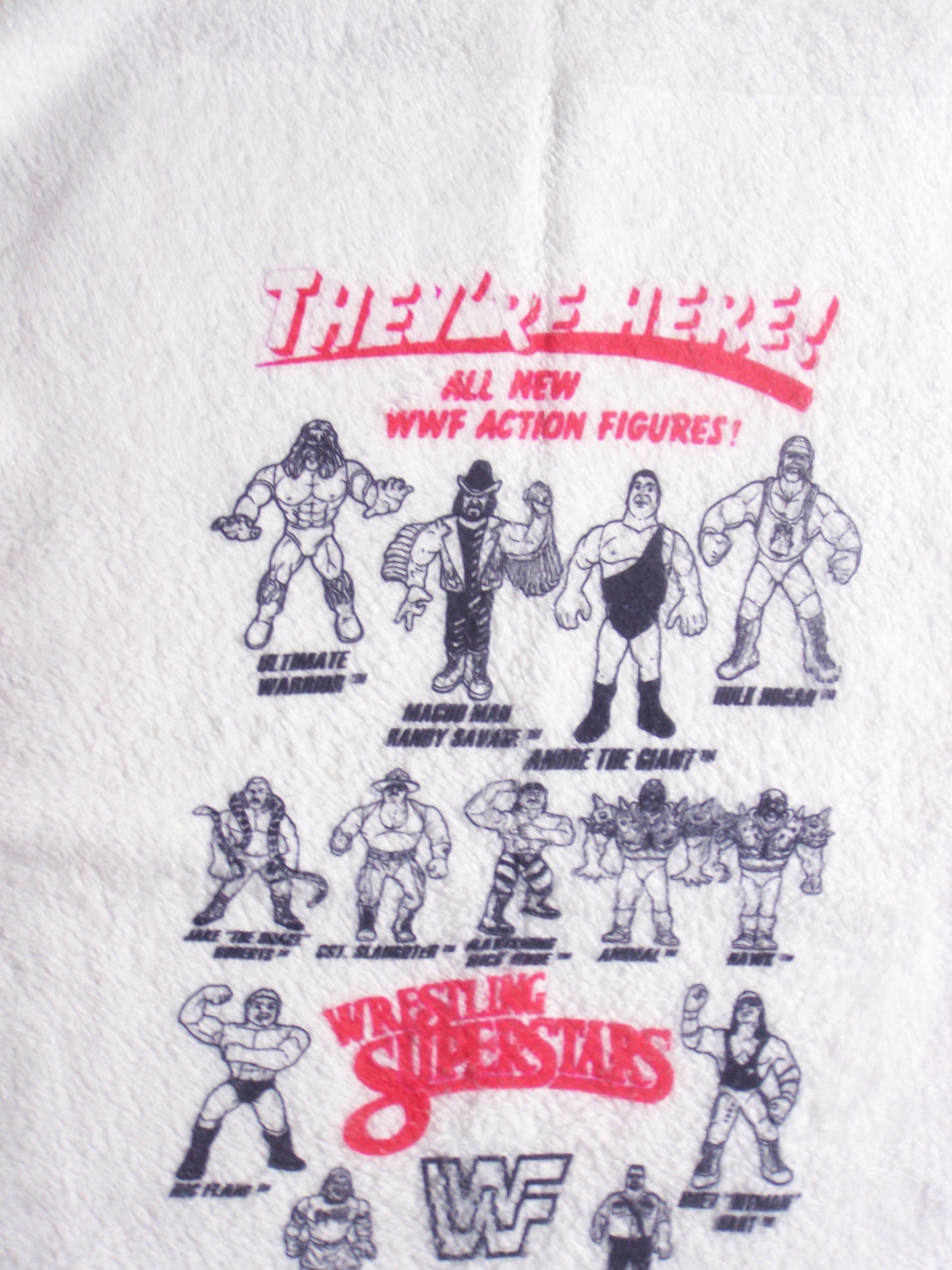 TWL1 VERY RARE WWF Hasbro Action Figure 15X23 Towel