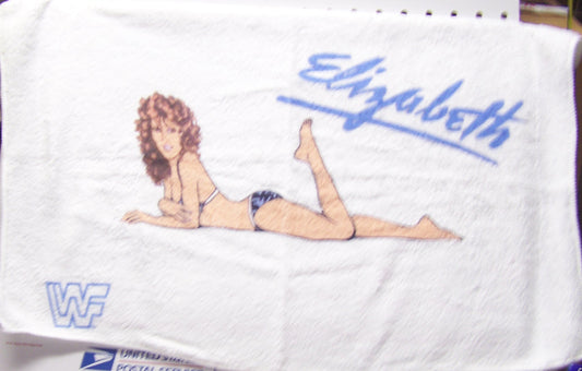 TWL5 VERY RARE WWF  Miss Elizabeth  15X23 Towel