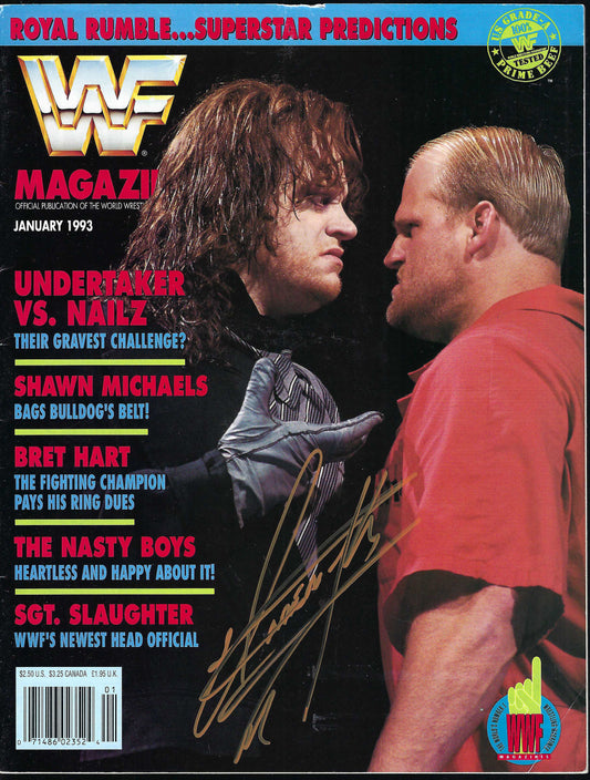 UT2  The Undertaker  Autographed Vintage Wrestling Magazine w/COA