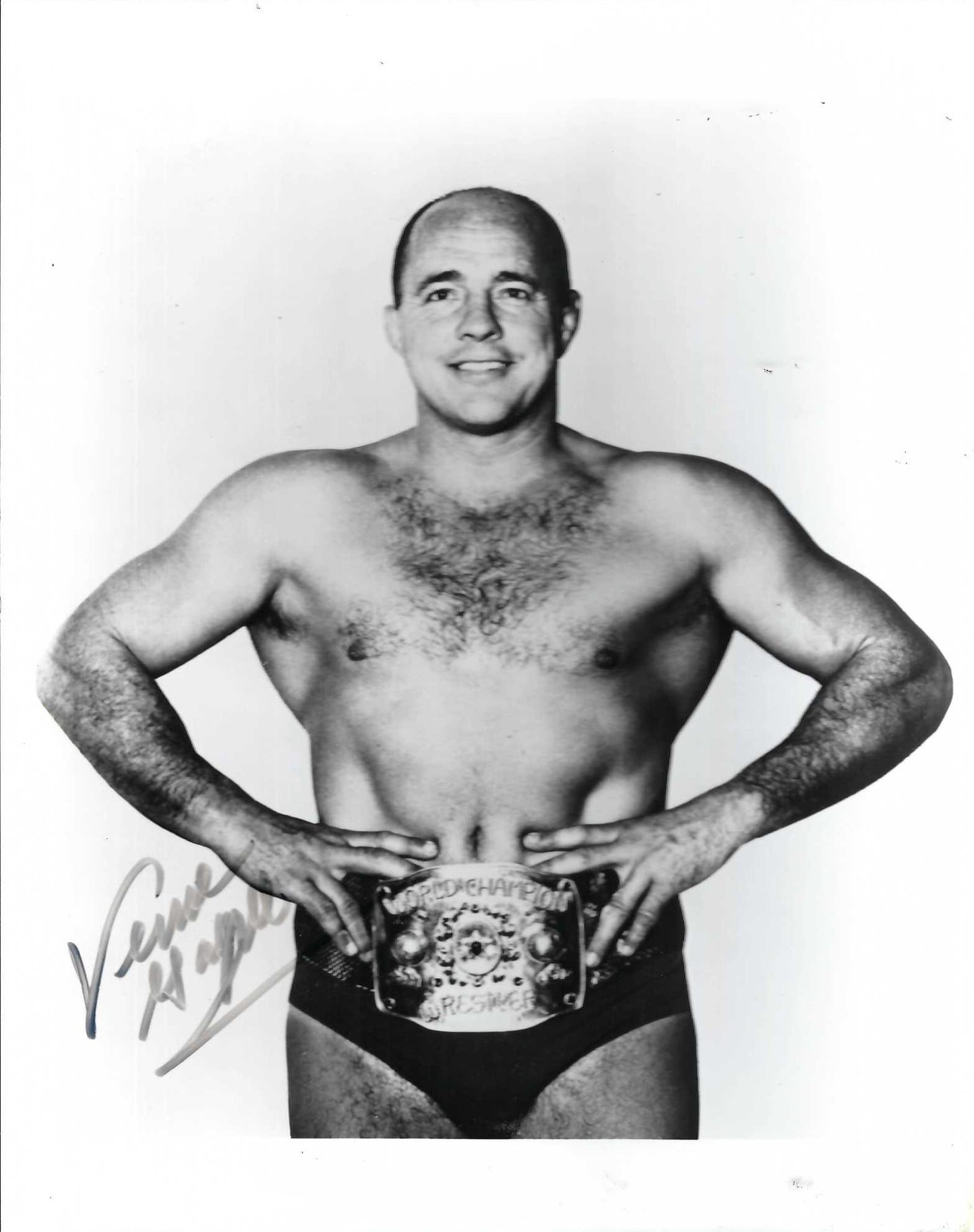 VG1 Verne Gagne  Autographed 8x10 Wrestling Photo w/COA