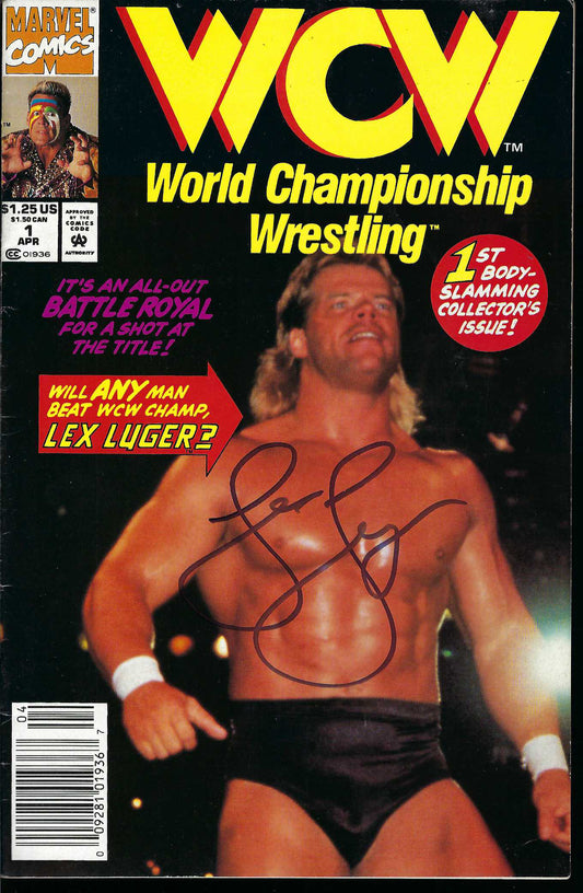 WCW1 Complete run of 12 Autographed WCW Comic Books w/COA Sting , Lex Luger , Steiner Brothers , Johnny B. Badd , Cactus Jack , Ron Simmons ,